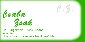 csaba zsak business card